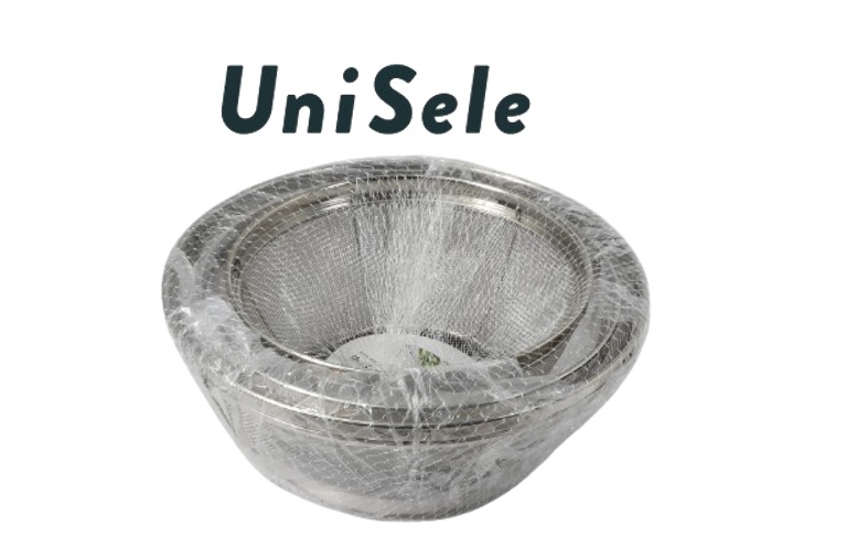UniSele ステンレス製ザル3点セット（18・21・24cm） | ヨモタ化学産業
